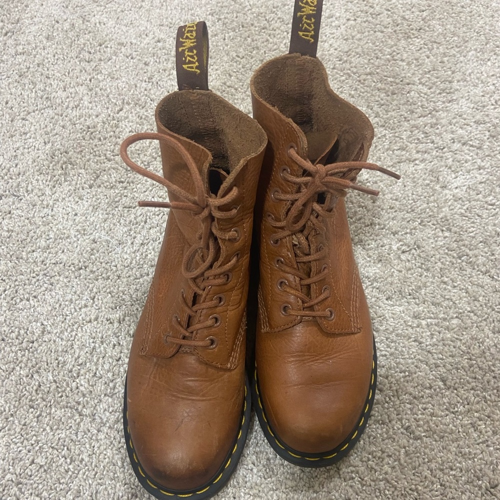 Doc Marten Air Walker Cognac Combat Boots